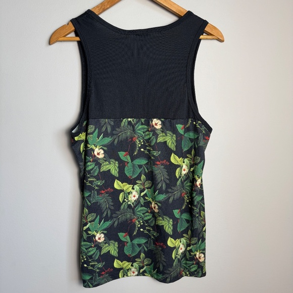 Urban Heritage Festival Men's Forest Floral Tank Top Green Medium Muscle Beach - Picture 6 of 15